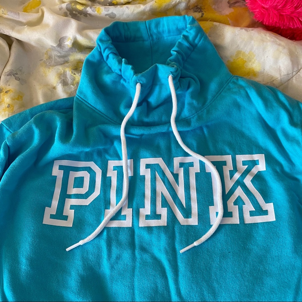 PINK Blue x White Hoodless Sweater.